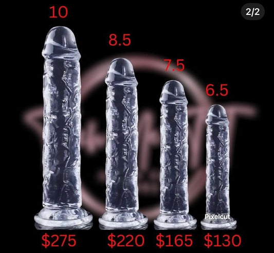 Transparent Suction Cup Dildos